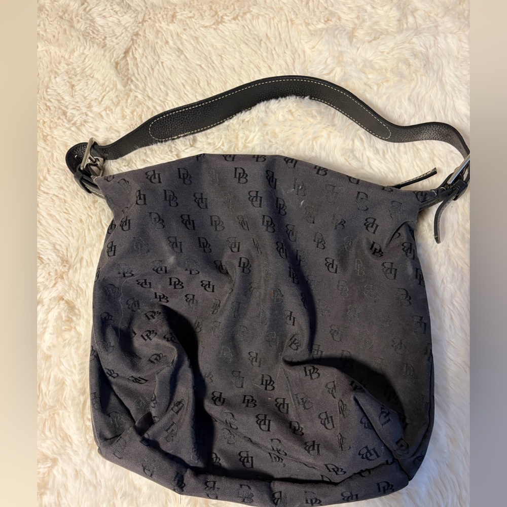 Dooney & Bourke Black Monogram Hobo Shoulder Bag